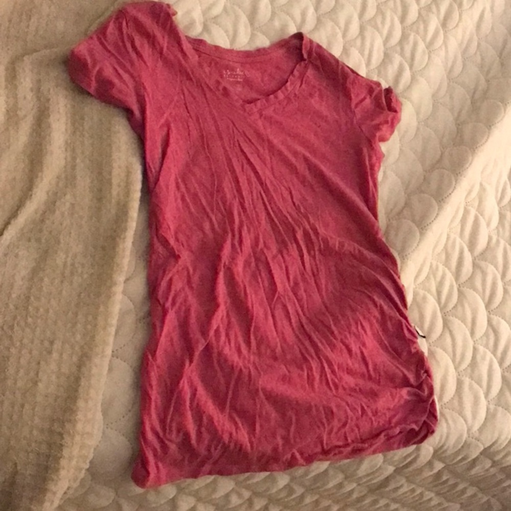 This is a Isabel Maternity size XS shirt. I would call it a dark pink color.